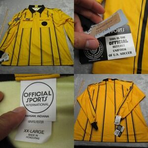 Official Sports Referee Uniform Jersey Mens XXL Yellow ‎ Futbol US Soccer NEW